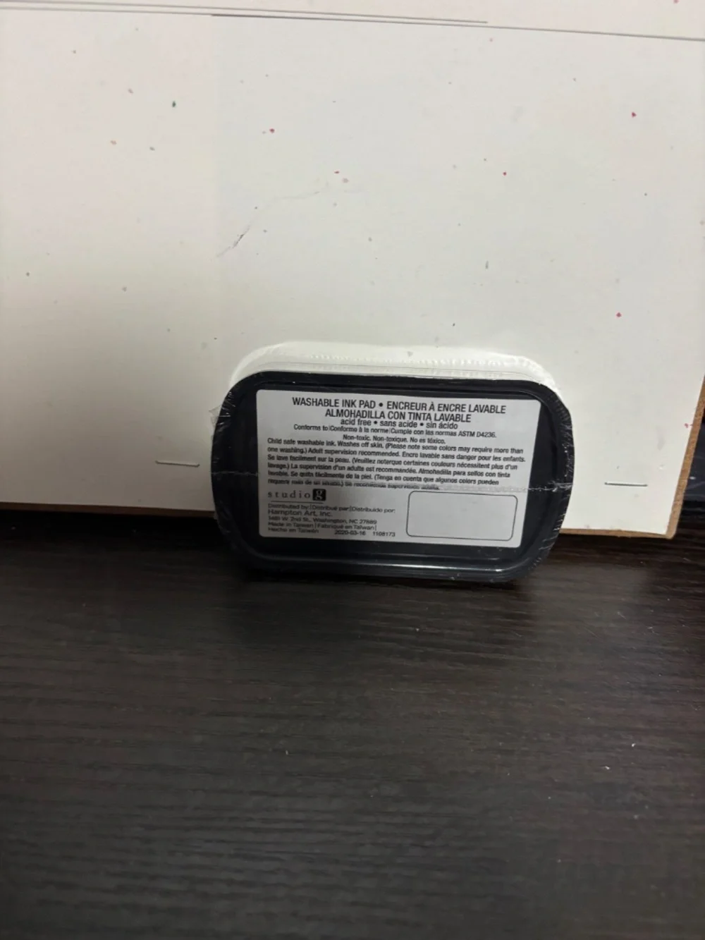 Purple rubber stamp ink pad